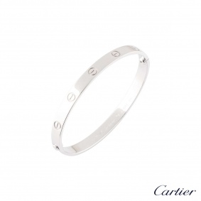 Cartier White Gold Love Bracelet Size 19 B6035419